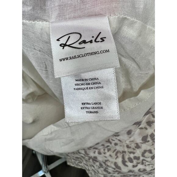 Rails Size XL Cotton Mini Clarissa Dress Watercolor Cheetah - Picture 11 of 16